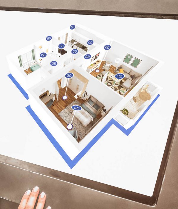 NMY I 3D Wohnraum-Konfigurator I Multi-Touch-Terminal