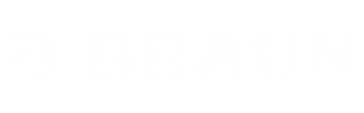 b braun logo white